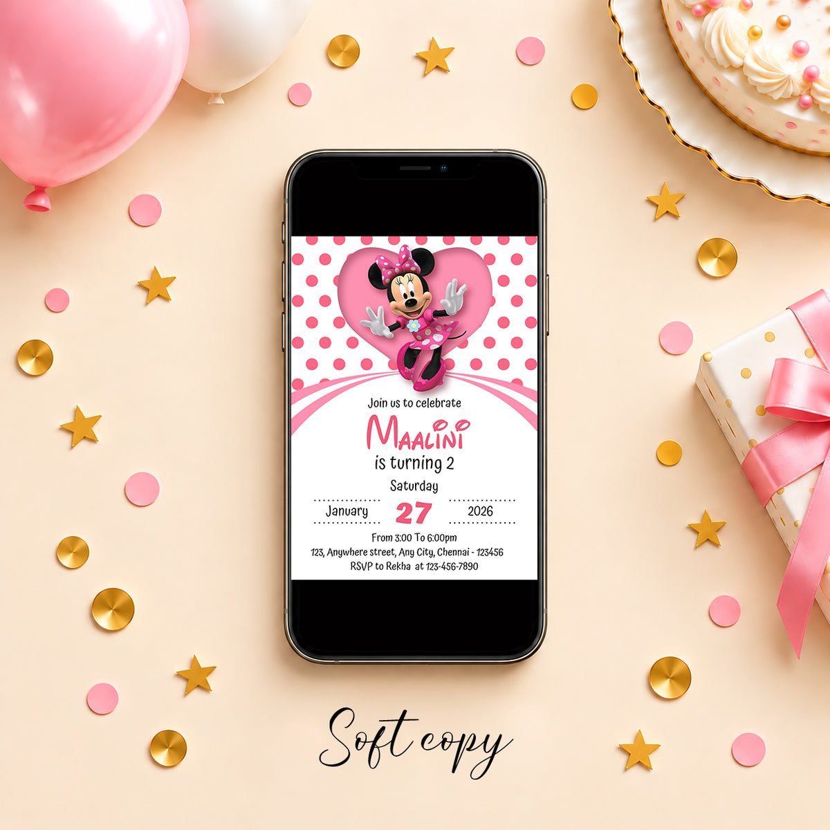 Minnie Mouse Birthday Invitation | Digital & Printed