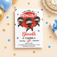 Ninja Boy Red Birthday Invitation | Digital & Printed
