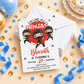 Ninja Boy Red Birthday Invitation | Digital & Printed
