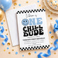One Chill Dude Blue 1st Birthday Invitation | Digital & Printed