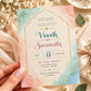 Pastel Watercolor Indian Wedding Invitation Card