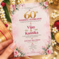 Pink 60th Wedding Anniversary Invitation | Sashtiapthapoorthi