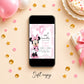 Pink Minnie Mouse Birthday Invitation | Digital & Printed