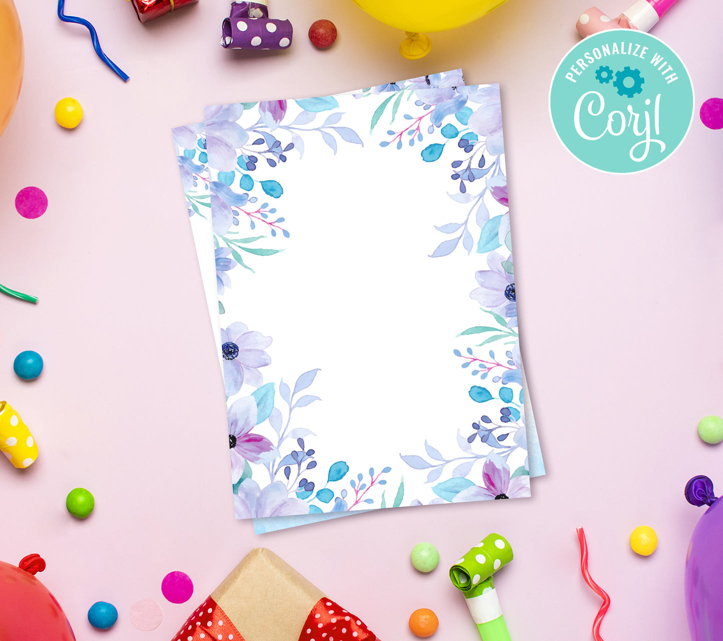 Stitch Birthday Invitation Template, Printable Invitation, Girl Birthday, Evite, Digital Invite, 0298