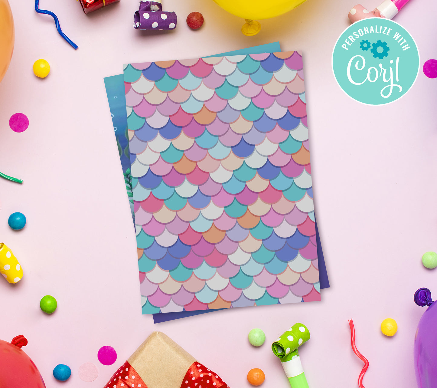 Mermaid Birthday Invitation Template, Printable Invitation, Girl Birthday, Evite, Digital Invite, 0146