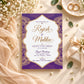 Purple Floral Palette Wedding Invitation | Digital & Printed