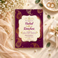 Red & Gold Petal Wedding Invitation | Digital & Printed