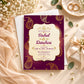 Red & Gold Petal Wedding Invitation | Digital & Printed