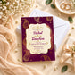 Red & Gold Petal Wedding Invitation | Digital & Printed