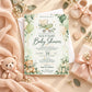 Sage Green Baby Shower Invitation | Digital & Printed