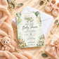 Sage Green Baby Shower Invitation | Digital & Printed
