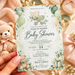 Sage Green Baby Shower Invitation | Digital & Printed