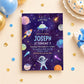 Space Birthday Invitation | Digital & Printed