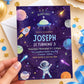 Space Birthday Invitation | Digital & Printed