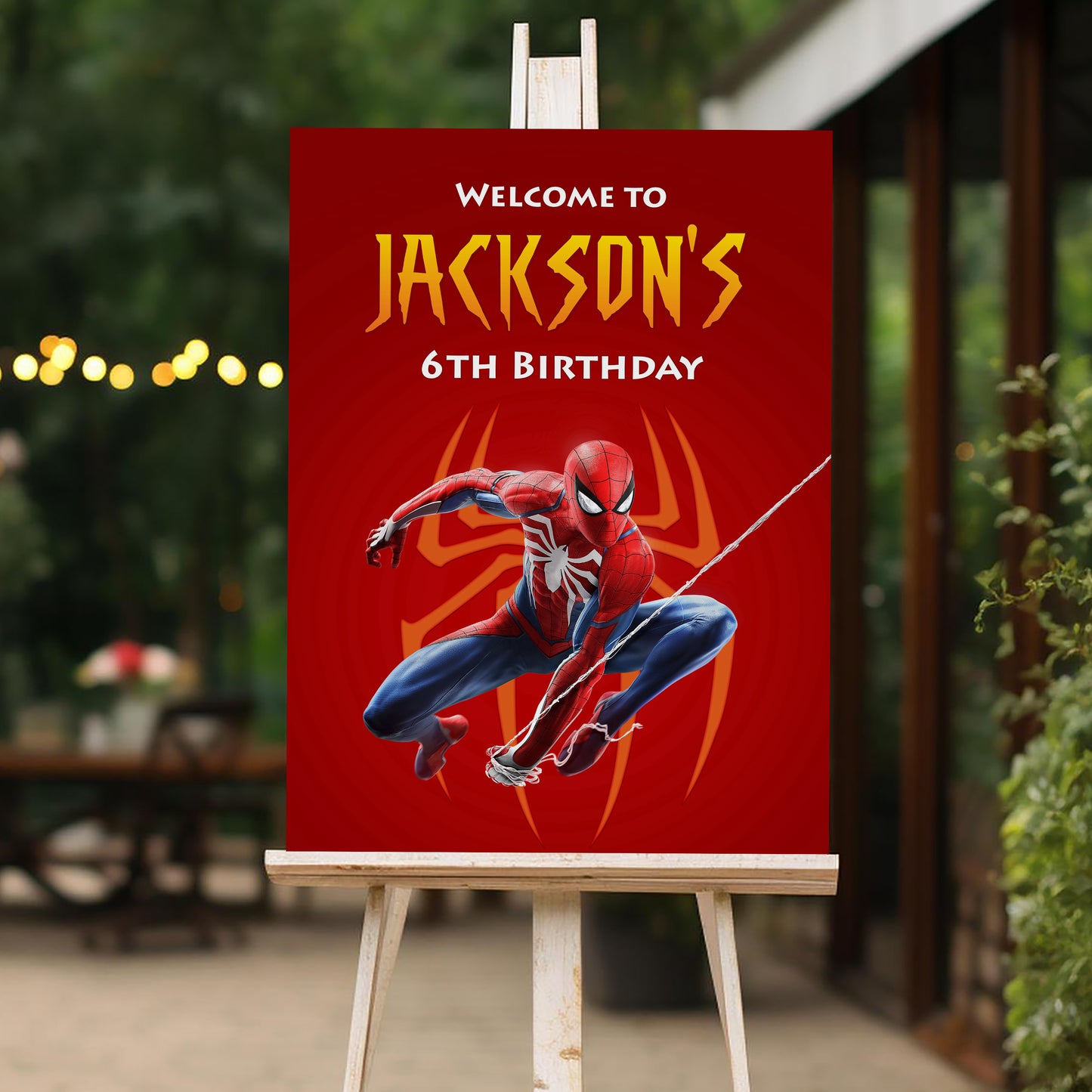 Spiderman Welcome Sign, Printable Sign Board, Boy Birthday, Digital Download, Edit yourself, Corjl 0126