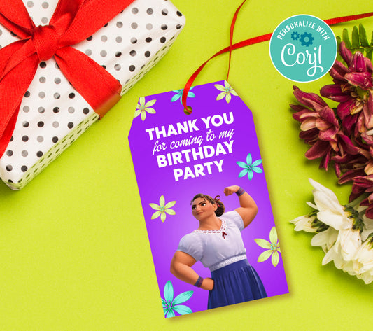 Encanto Favor Tag, Birthday Editable Favor Tag, DIY Editable Thank You Tag, Favor Tags, Edit yourself, Corjl Tag 3