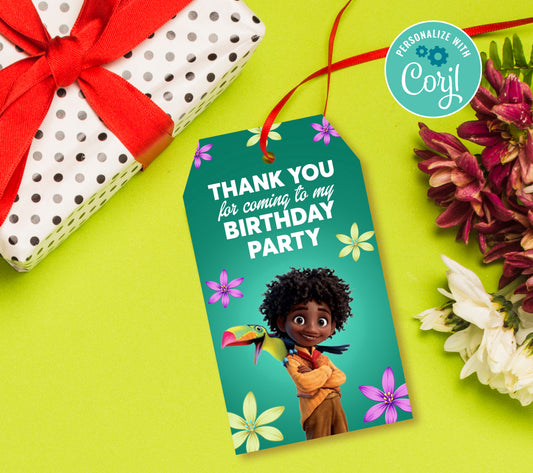 Encanto Favor Tag, Birthday Editable Favor Tag, DIY Editable Thank You Tag, Favor Tags, Edit yourself, Corjl Tag 4
