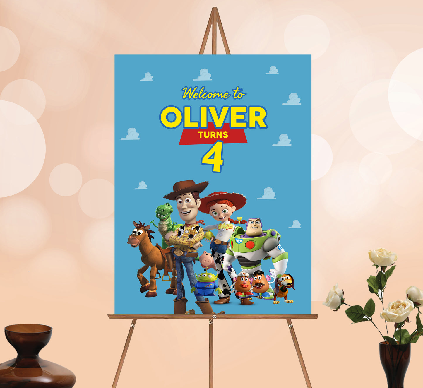 Toy Story Welcome Sign, Printable Sign Board, Boy Birthday, Digital Download, Edit yourself, Corjl 0134