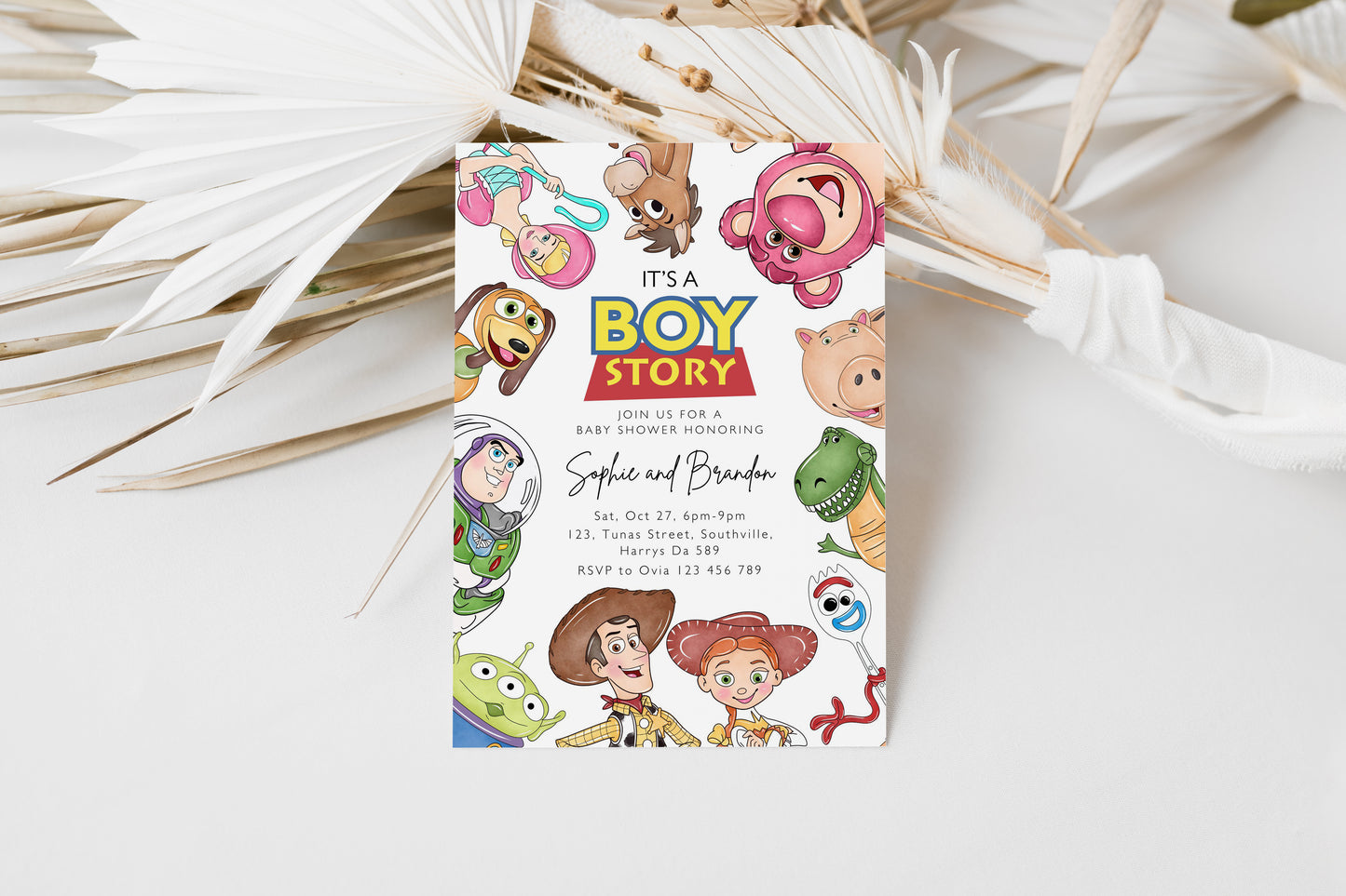 It’s a Boy Story Baby Shower Invitation, Toy Story Digital and Printable Invite, Editable Template, Evite, 0627