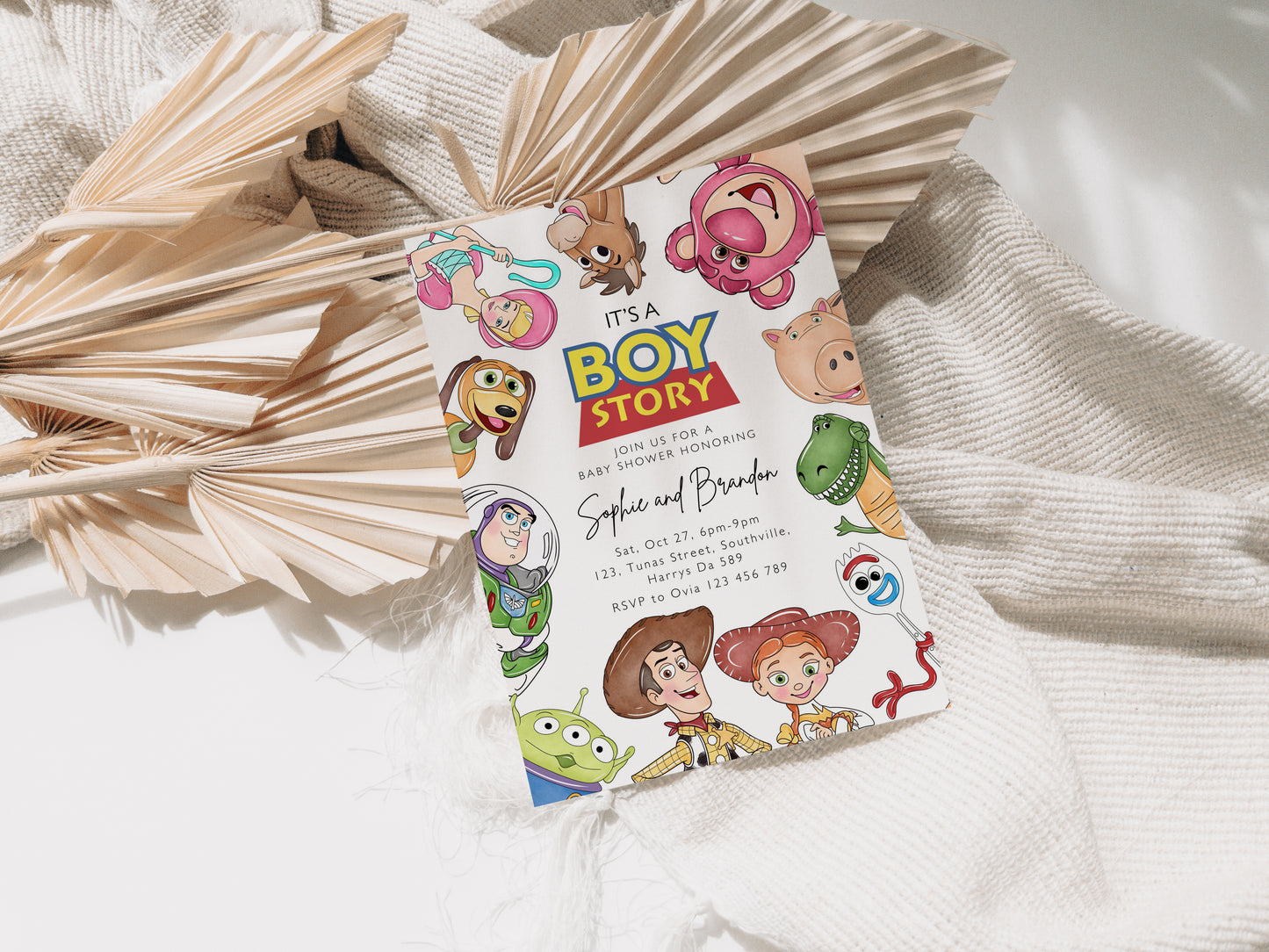 It’s a Boy Story Baby Shower Invitation, Toy Story Digital and Printable Invite, Editable Template, Evite, 0627