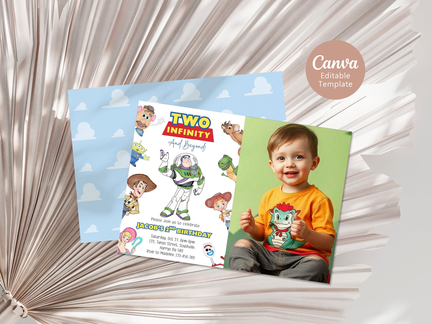 Toy Story Photo Birthday Invitation Template, Printable Photo Invitation, Boy Birthday, Evite, Digital Invite, 0724