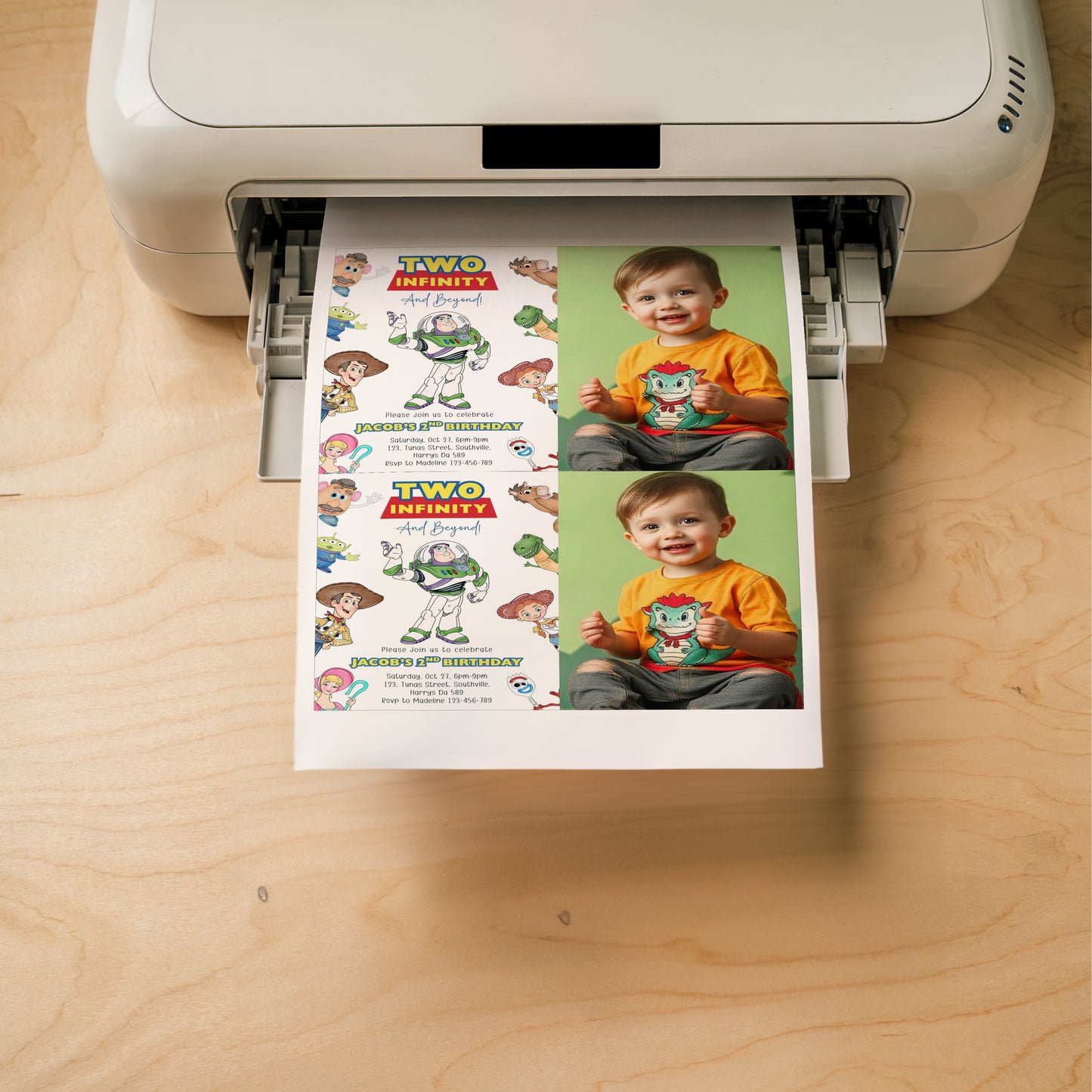 Toy Story Photo Birthday Invitation Template, Printable Photo Invitation, Boy Birthday, Evite, Digital Invite, 0724