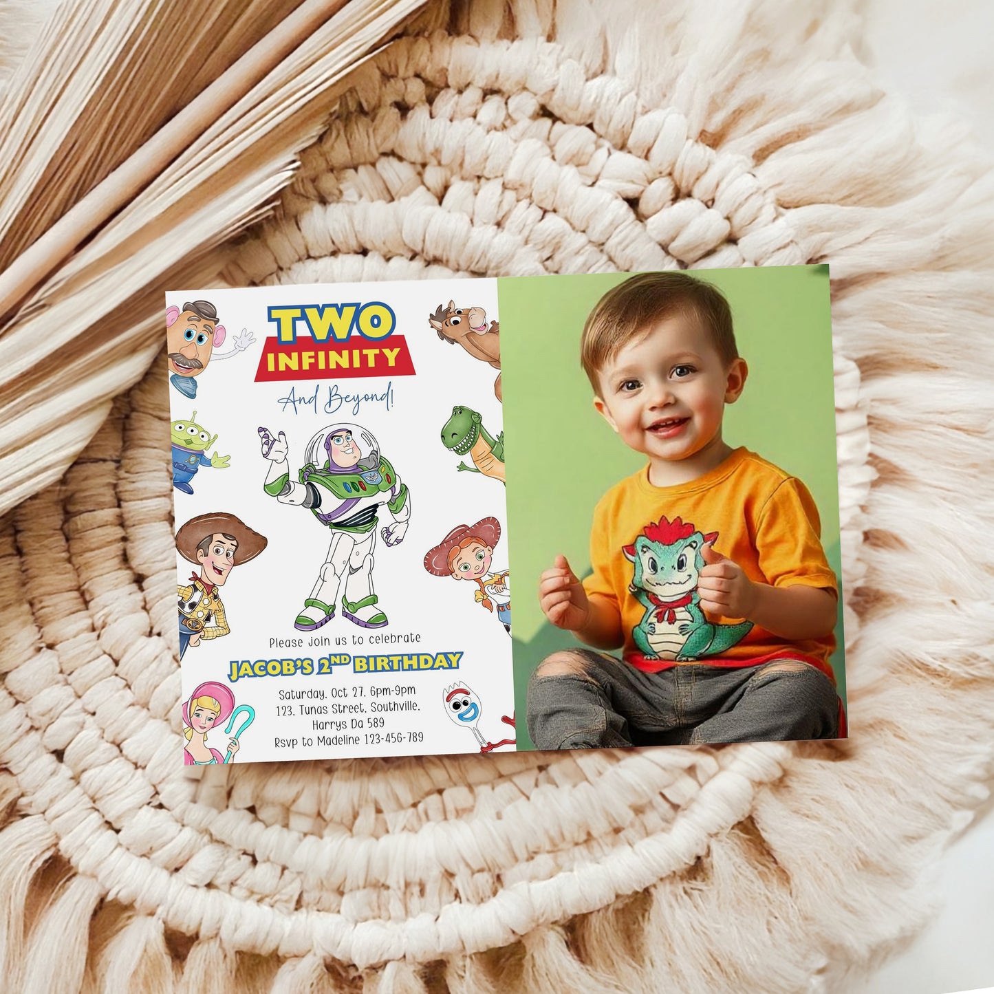 Toy Story Photo Birthday Invitation Template, Printable Photo Invitation, Boy Birthday, Evite, Digital Invite, 0724