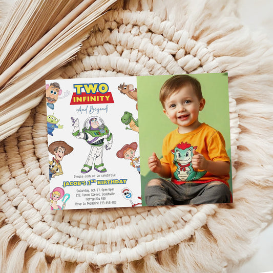 Toy Story Photo Birthday Invitation Template, Printable Photo Invitation, Boy Birthday, Evite, Digital Invite, 0724