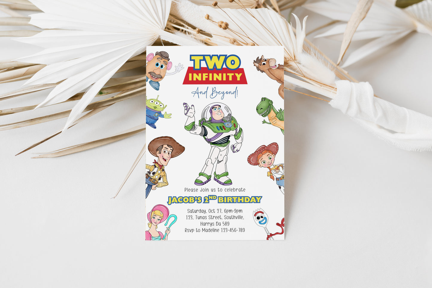 Toy Story Birthday Invitation Template, Printable Invitation, Boy Birthday, Evite, Digital Invite,  0724