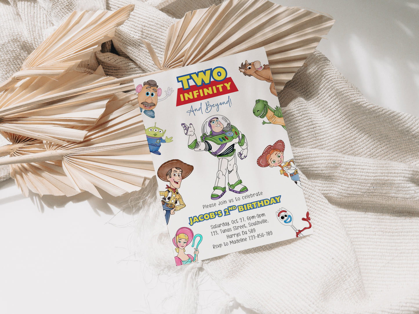 Toy Story Birthday Invitation Template, Printable Invitation, Boy Birthday, Evite, Digital Invite,  0724