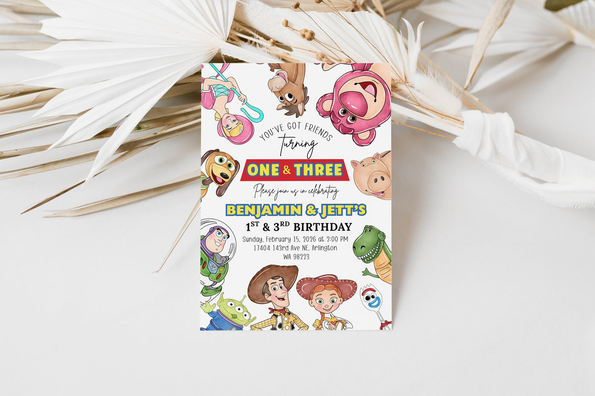 Toy Story Birthday Invitation Template, Printable Invitation, Boy Birthday, Evite, Digital Invite 0658 DUO