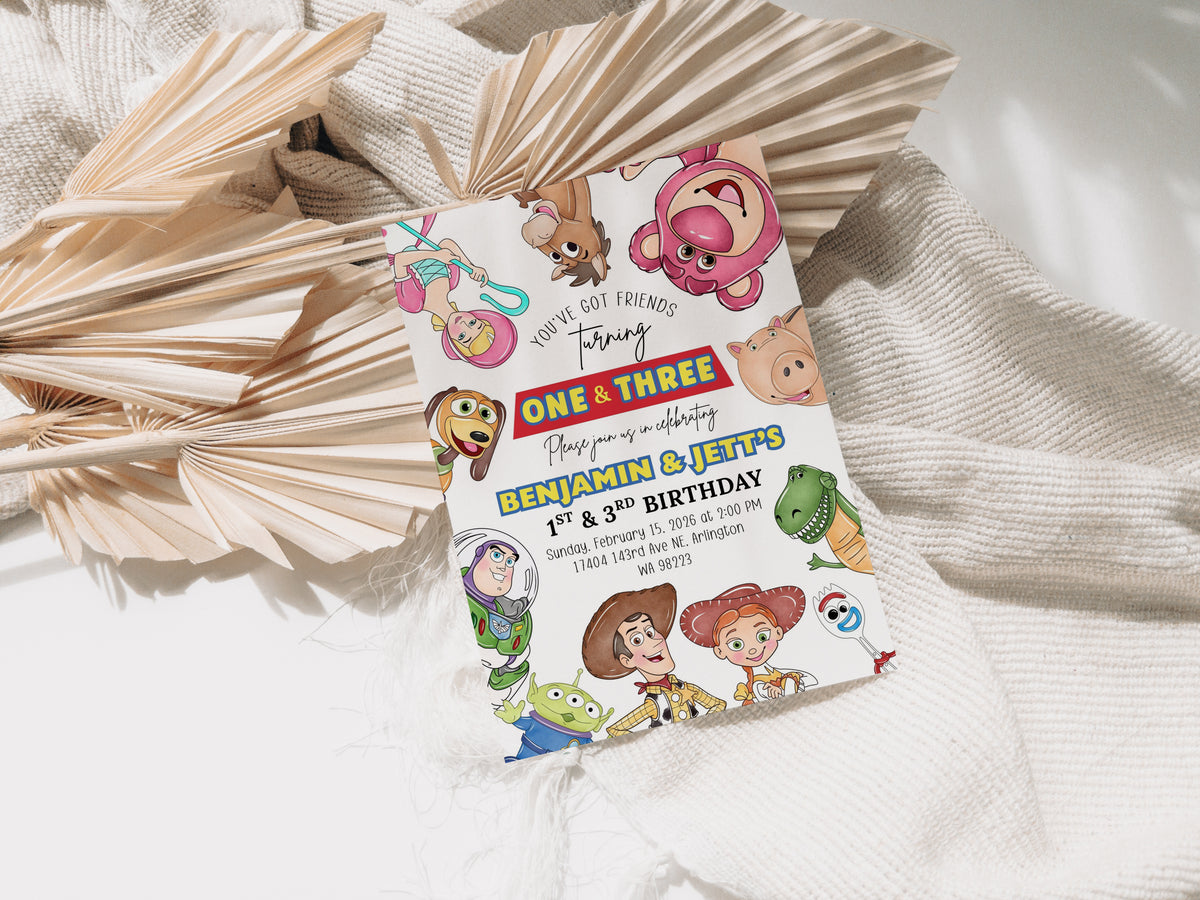 Toy Story Birthday Invitation Template, Printable Invitation, Boy Birthday, Evite, Digital Invite 0658 DUO