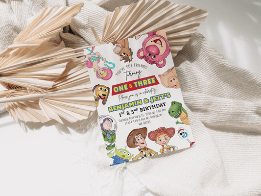 Toy Story Birthday Invitation Template, Printable Invitation, Boy Birthday, Evite, Digital Invite 0658 DUO