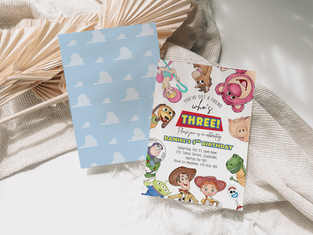 Toy Story Birthday Invitation Template, Printable Invitation, Boy Birthday, Evite, Digital Invite 0658