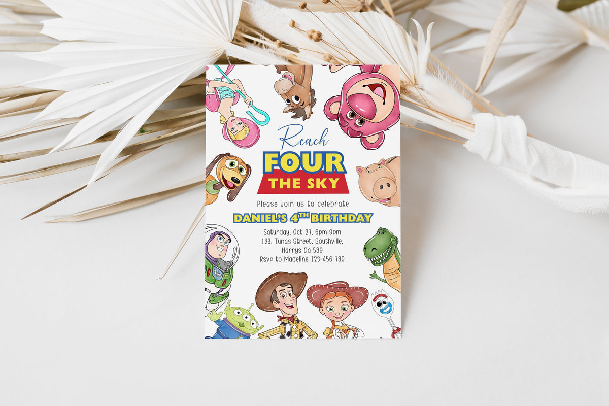 Toy Story Birthday Invitation Template, Printable Invitation, Boy Birthday, Evite, Digital Invite 0684