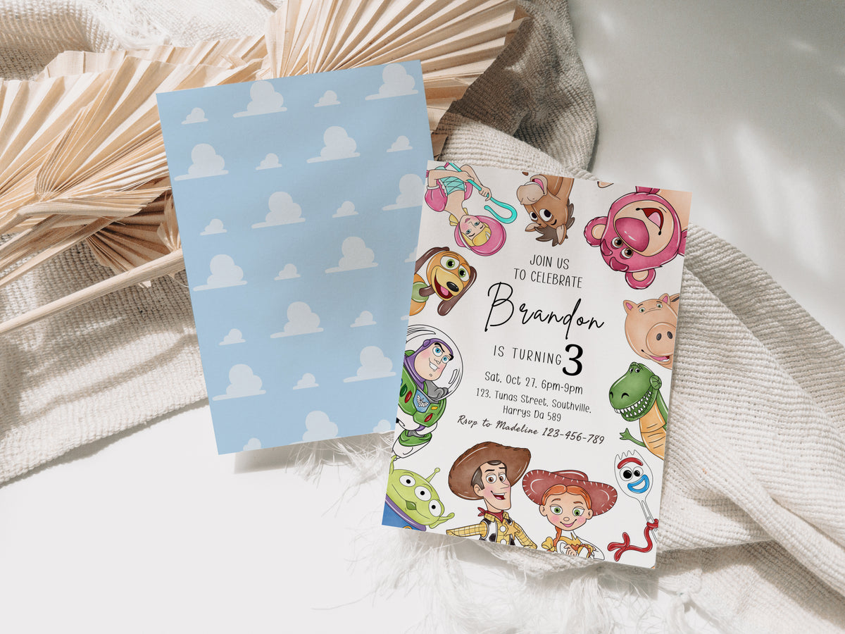 Toy Story Birthday Invitation Template, Printable Invitation, Boy Birthday, Evite, Digital Invite 0625