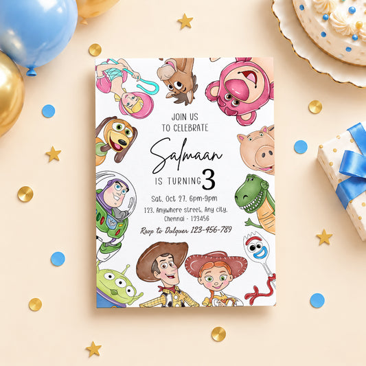 Toy Story Birthday Invitation| Digital & Printed