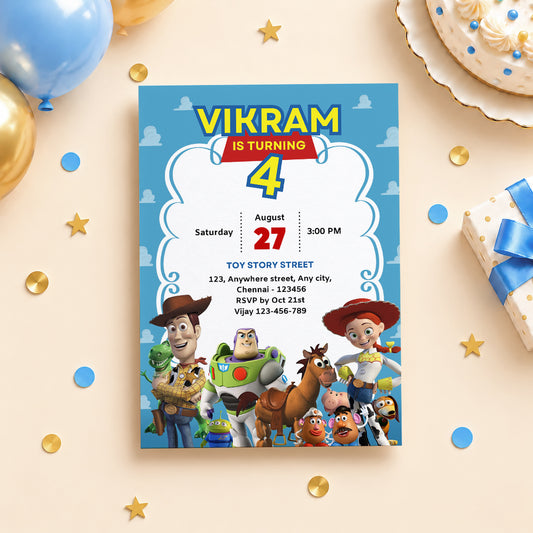 Toy Story Birthday Invitation | Digital & Printed