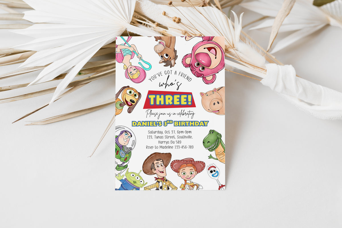 Toy Story Birthday Invitation Template, Printable Invitation, Boy Birthday, Evite, Digital Invite 0658