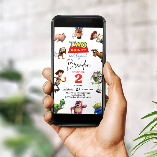 Toy Story Birthday Invitation Template, Boy Birthday, Evite, Digital Invite, 0300