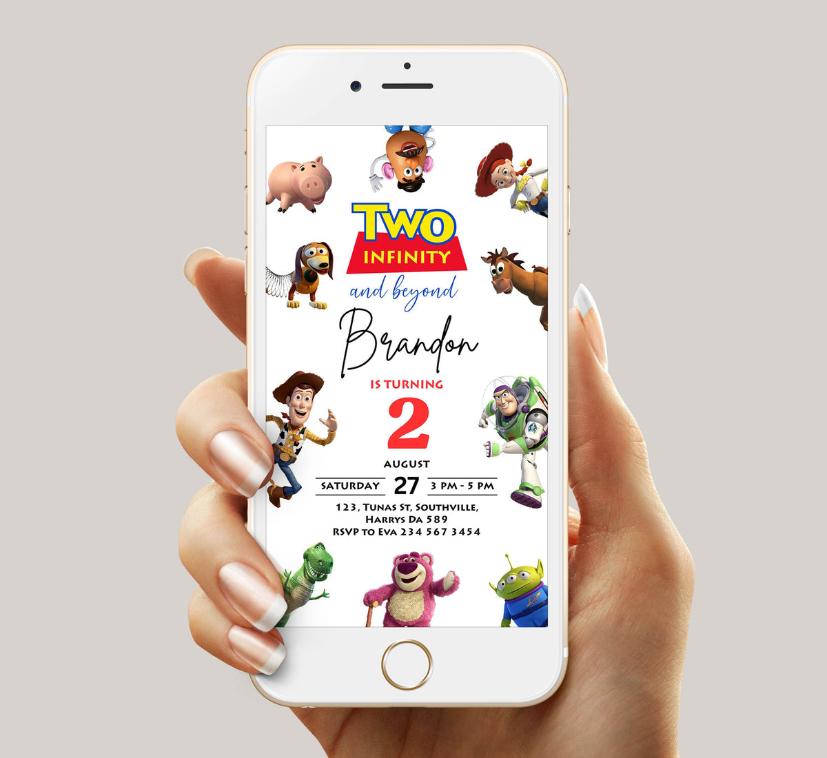 Toy Story Birthday Invitation Template, Boy Birthday, Evite, Digital Invite, 0300