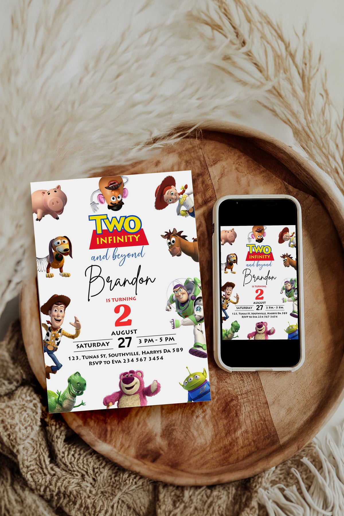 Toy Story Birthday Invitation Template, Printable Invitation, Boy Birthday, Evite, Digital Invite, 0300