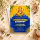 Vibrant Ganesha Blue Clouds Housewarming Invitation | Griha Pravesh