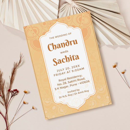 Peach Palette Wedding Invitation Template, Printable Invitation, Evite, Digital Wedding Invite,  – W191