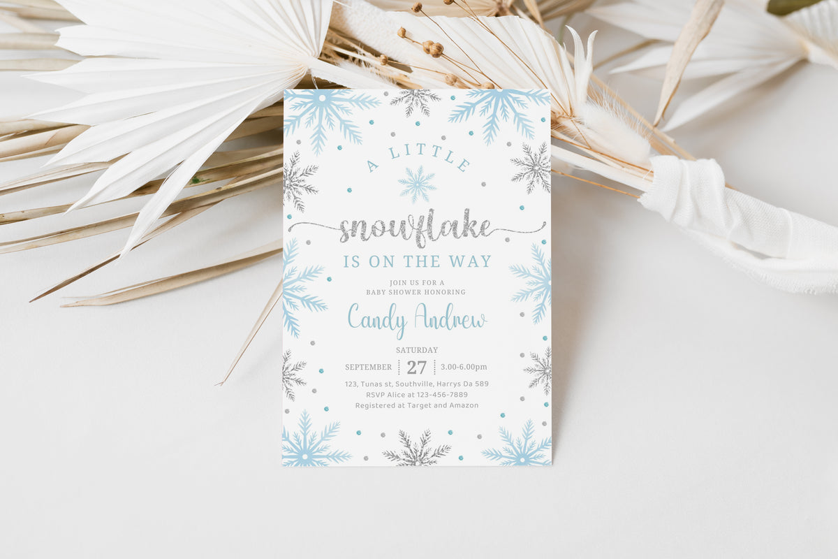Winter Onderland Birthday Invitation Template, Printable Invitation, Girl Birthday, Evite, Digital Invite,  0312