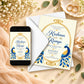 Yellow Peacock Wedding Invitation Card | Traditional Indian Wedding Design