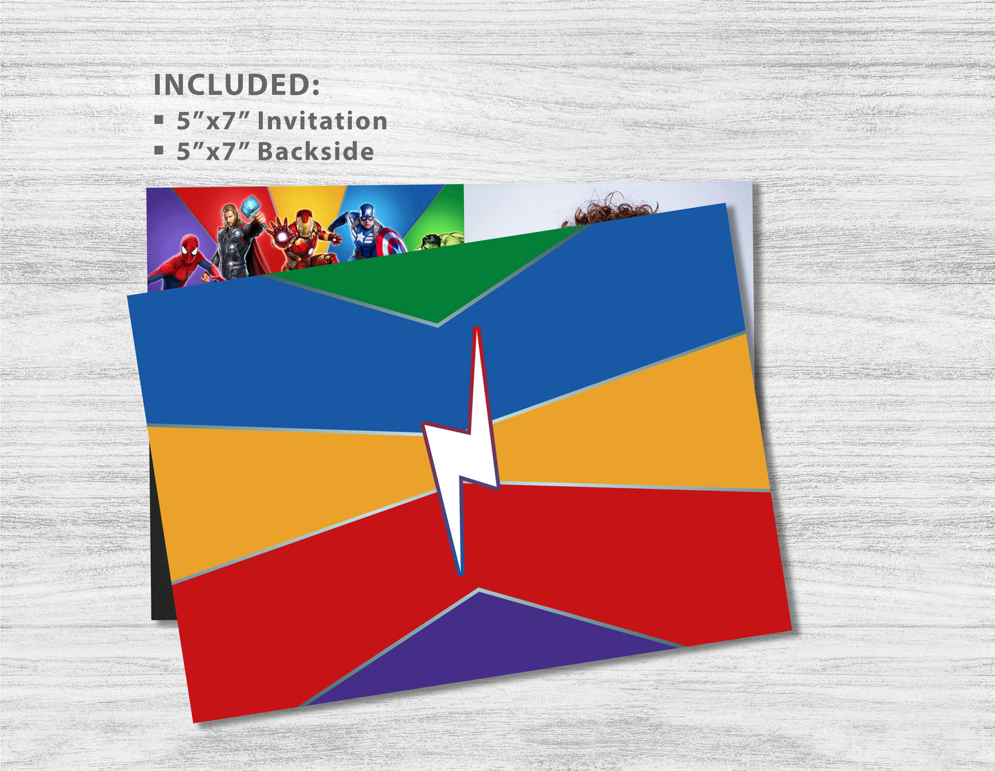 Superhero Photo Birthday Invitation Template, Printable Photo Invitation, Boy Birthday, Evite, Digital Invite, 0313