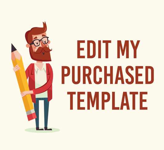 Add-on for your purchase (we'll edit the invitation for you)